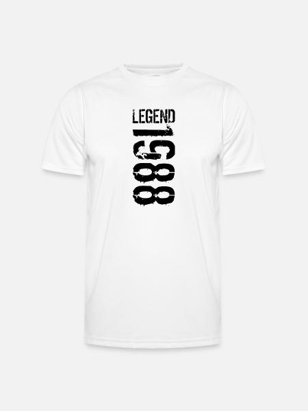 Legend 1988 black - Männer Funktions-T-Shirt - Weiß