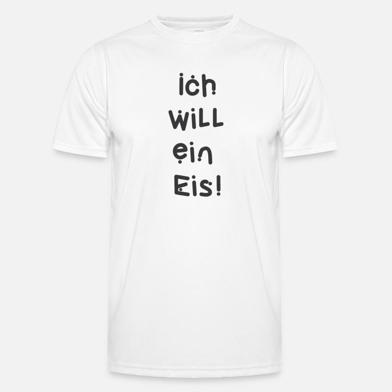 Ich will ein Eis! - Männer Funktions-T-Shirt - Weiß