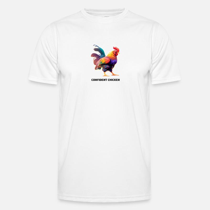 CONFIDENT CHICKEN Männer Funktions-T-Shirt