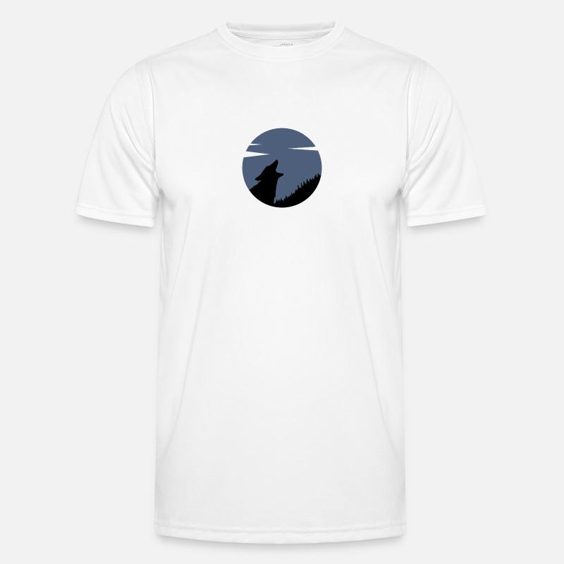 Das Wolfsrudel nachtblau Männer Funktions-T-Shirt