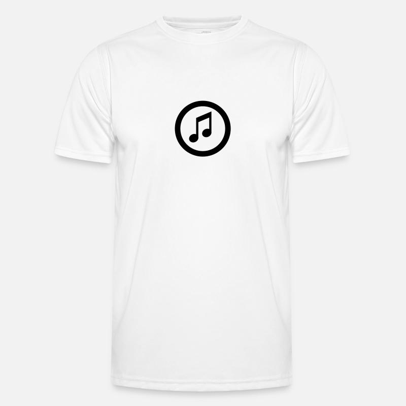 note icon - Männer Funktions-T-Shirt - Weiß