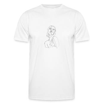 Silhouette female - T-shirt sport Homme - blanc - Devant - AI Model Male 178 dark (178cm)