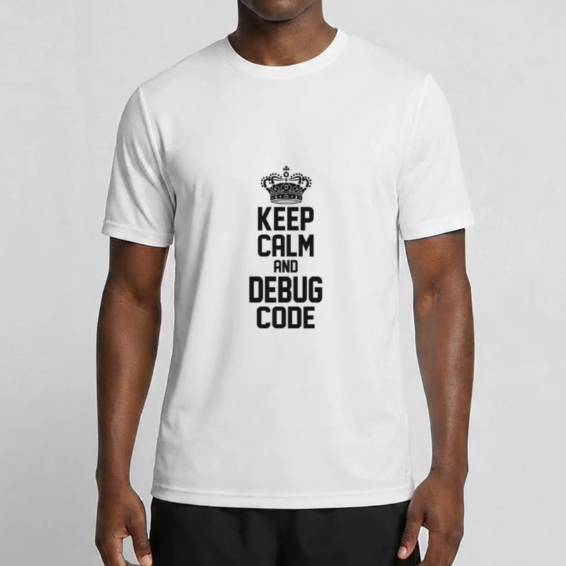 Keep Calm And Debug Code Programmer Nerd Software Männer Funktions-T-Shirt