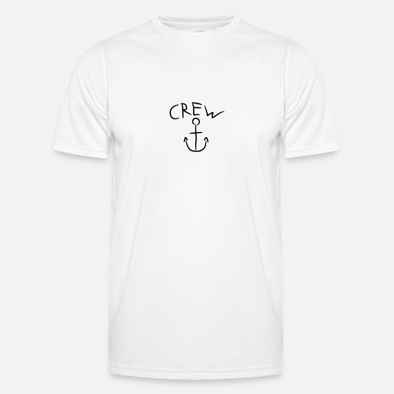 Crew Anchor Comic Logo - Männer Funktions-T-Shirt - Weiß