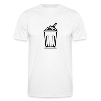 milkshake - T-shirt sport Homme - blanc - Devant - AI Model Male 178 dark (178cm)