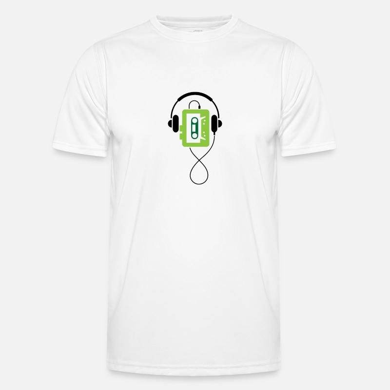 Ein klassischer Walkman - Männer Funktions-T-Shirt - Weiß