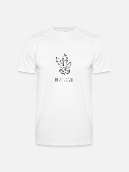 "du bist wertvoll", Spruch, Christlich - Männer Funktions-T-Shirt - Weiß