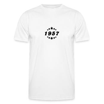 1957stern_orig - Männer Funktions-T-Shirt - Weiß - Vorne - AI Model Male 178 dark (178cm)