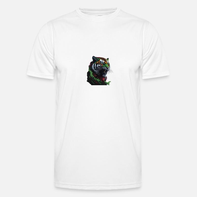 Wunderschöner Steampunk Tiger Männer Funktions-T-Shirt