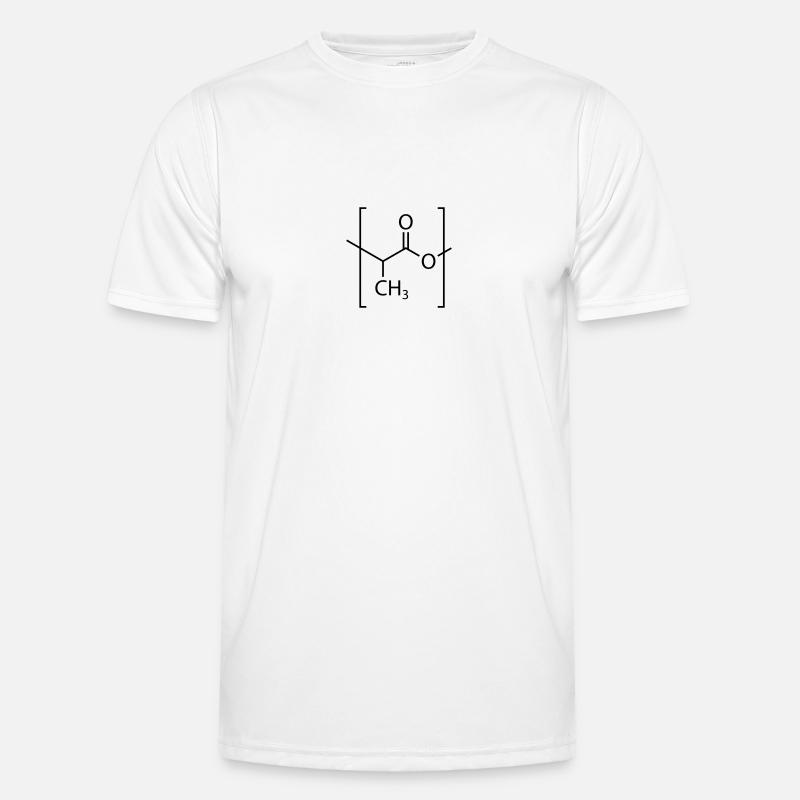 Polylactic acid (PLA) molecule. - Men's Functional T-Shirt - white