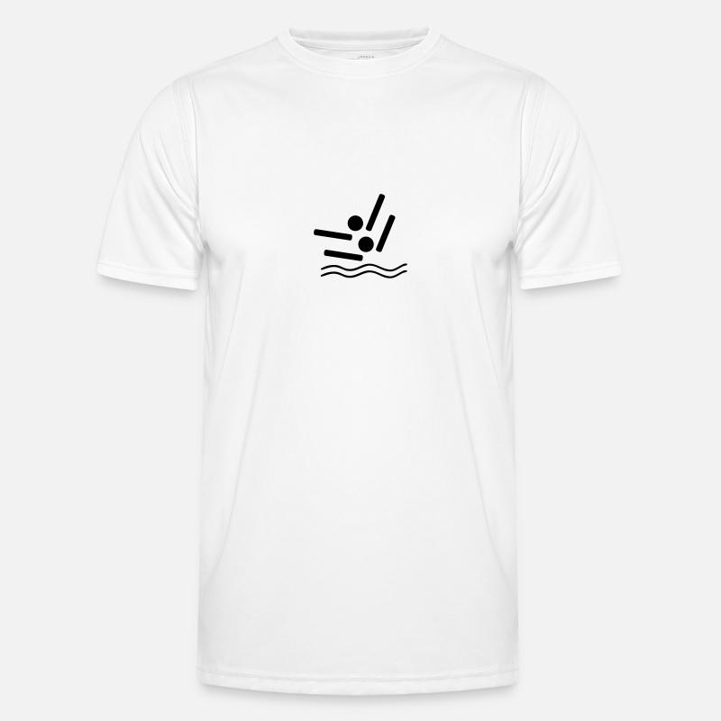 synchronised swimming - Men's Functional T-Shirt - white