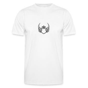 leere fläche krone schild wappen könig flügel embl - Männer Funktions-T-Shirt - Weiß - Vorne - AI Model Male 178 dark (178cm)