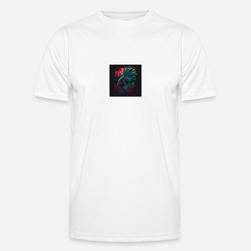 Paon aux couleurs néon, synthwave / 80s T-shirt sport Homme