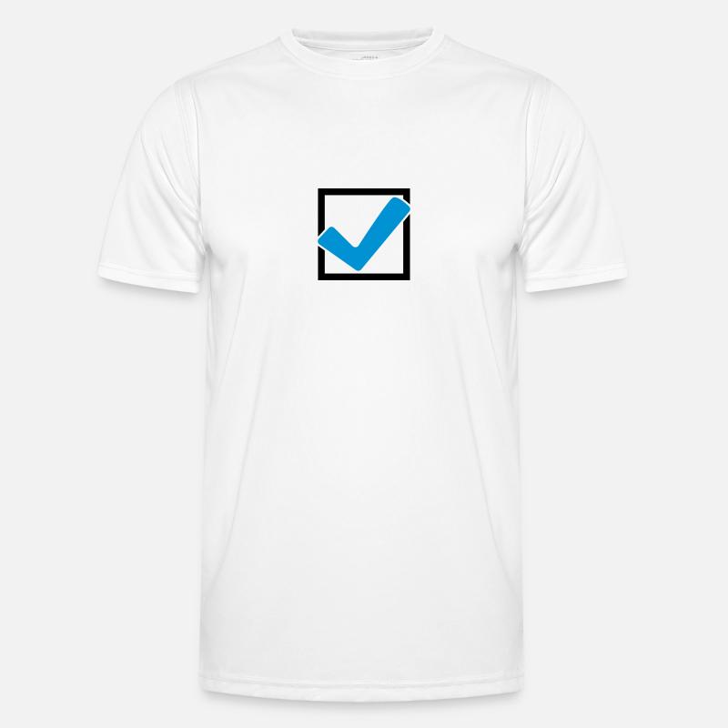 Rectangular hook logo - Men's Functional T-Shirt - white