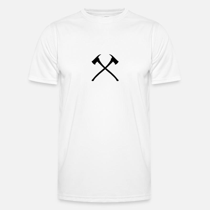 2 fire axes - Men's Functional T-Shirt - white