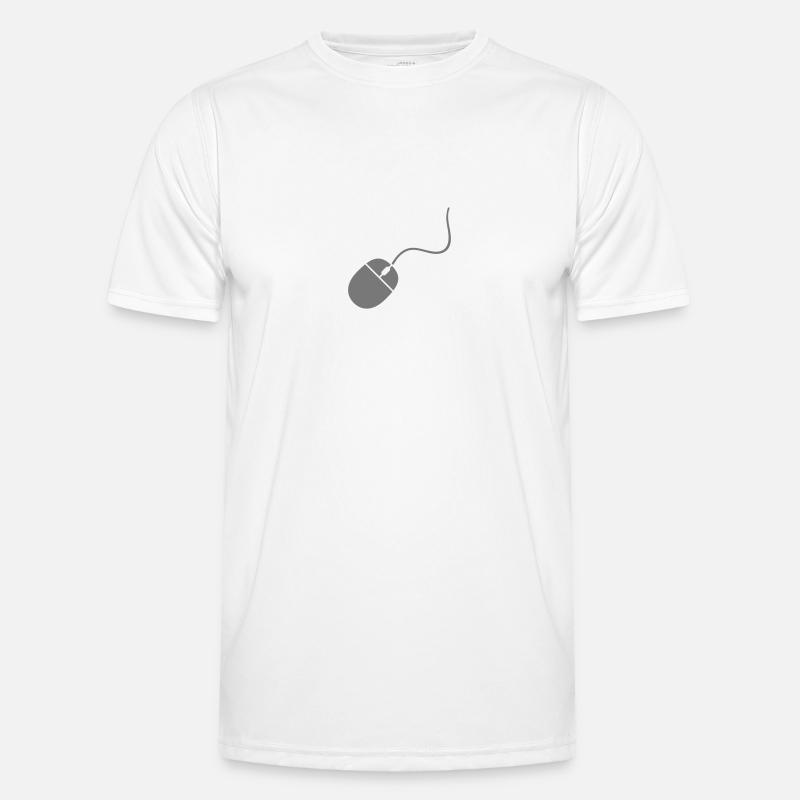 cool design maus computer kabel steuern klicken pc Männer Funktions-T-Shirt