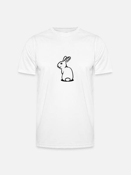 Hase süss lieb frech - Männer Funktions-T-Shirt - Weiß
