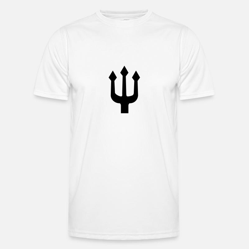 Teufel - Männer Funktions-T-Shirt - Weiß