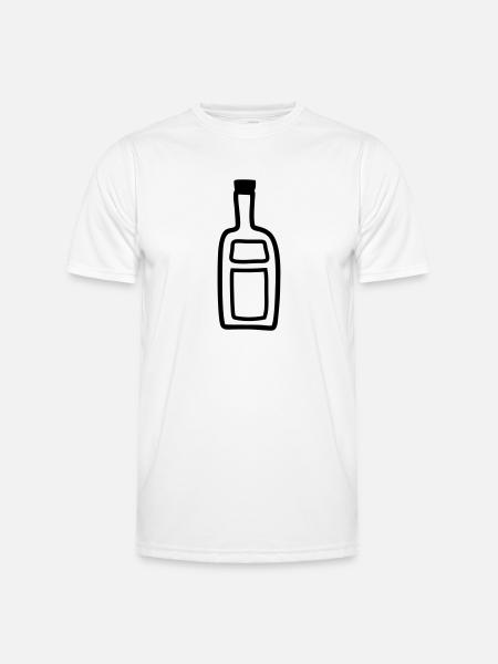 Flasche Alkohol - Männer Funktions-T-Shirt - Weiß