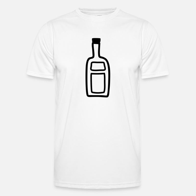 Flasche Alkohol Männer Funktions-T-Shirt