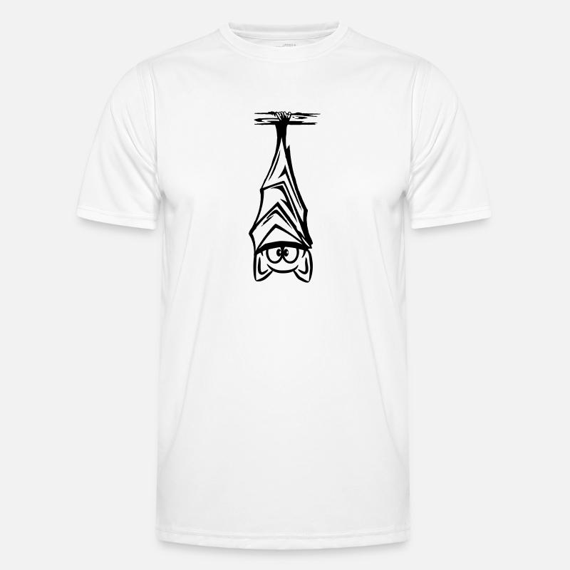 Fledermaus hängend - Männer Funktions-T-Shirt - Weiß