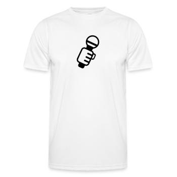 Microphone - Men's Functional T-Shirt - white - Front - AI Model Male 178 dark (178cm)