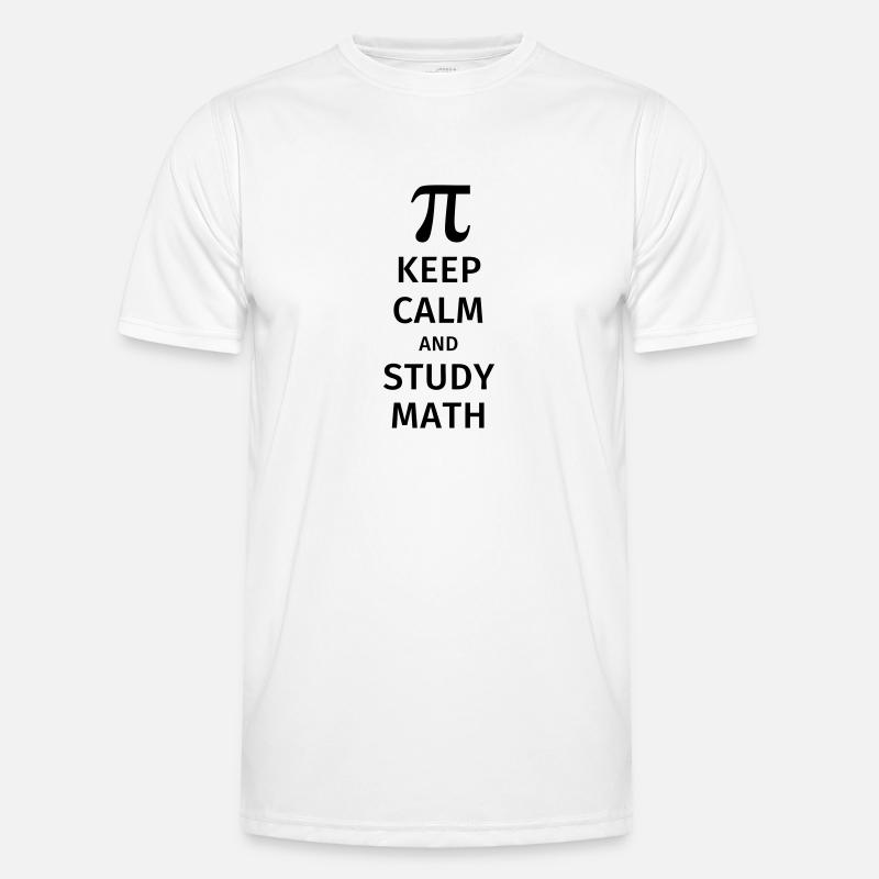 keep calm and study math - Men's Functional T-Shirt - white