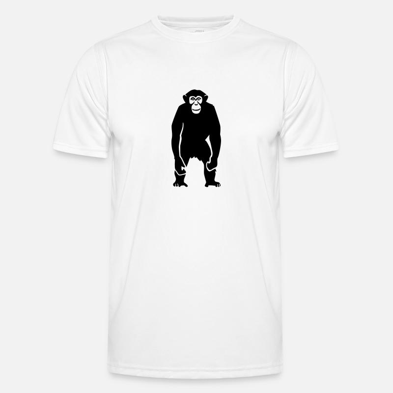 Affe - Männer Funktions-T-Shirt - Weiß