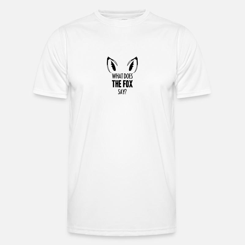 What Does The Fox Say ... - Men's Functional T-Shirt - white