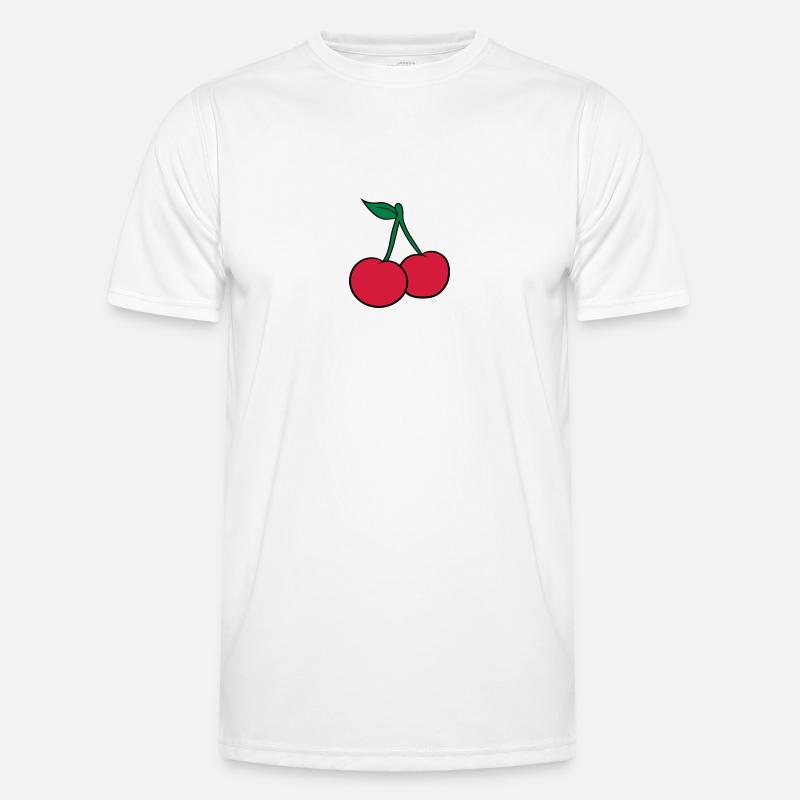 2 kirschen blatt lecker design Männer Funktions-T-Shirt