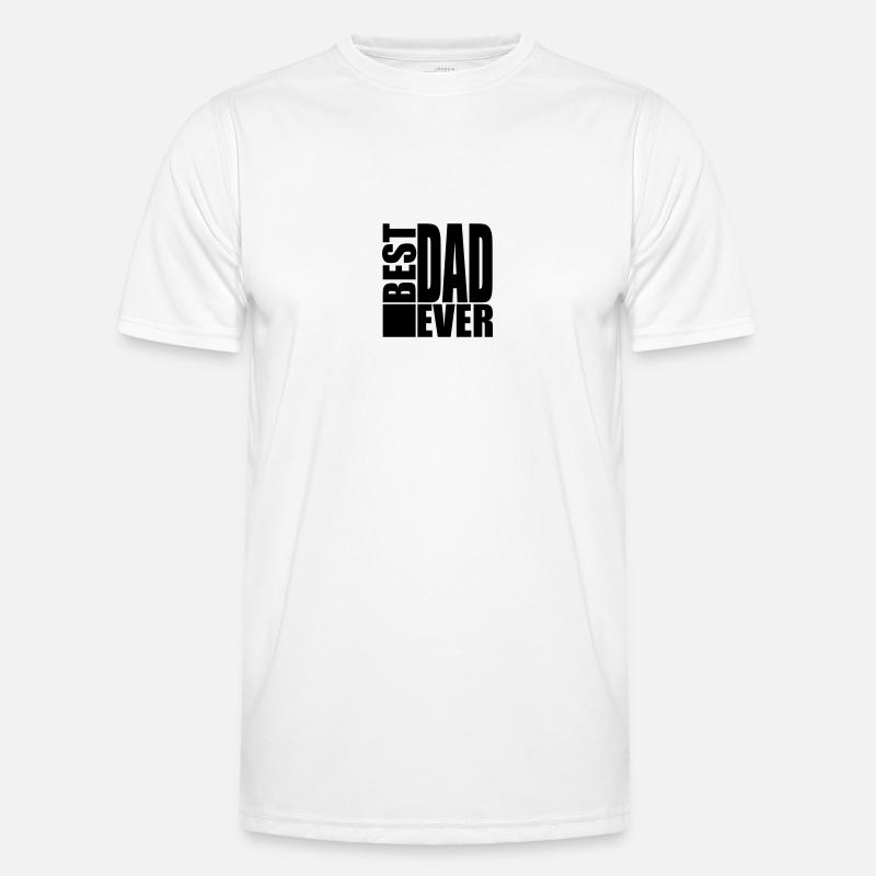 Best Dad Ever Logo Design - Men's Functional T-Shirt - white