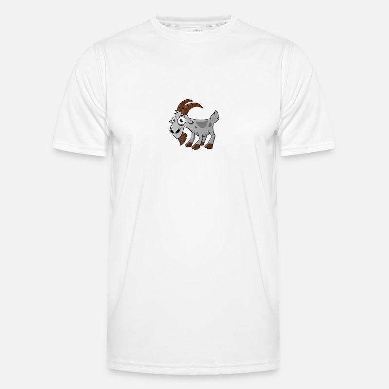 lustiger Comic-Ziegenbock Männer Funktions-T-Shirt