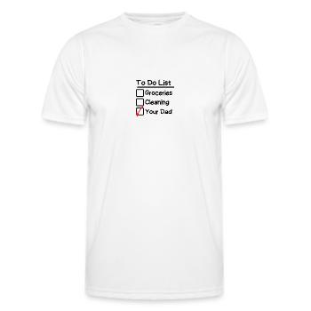 To-Do-Liste | Lustiges T-Shirt - Männer Funktions-T-Shirt - Weiß - Vorne - AI Model Male 178 dark (178cm)