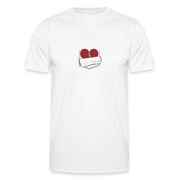 Herz in Tasche - Männer Funktions-T-Shirt - Weiß - Vorne - AI Model Male 178 dark (178cm)