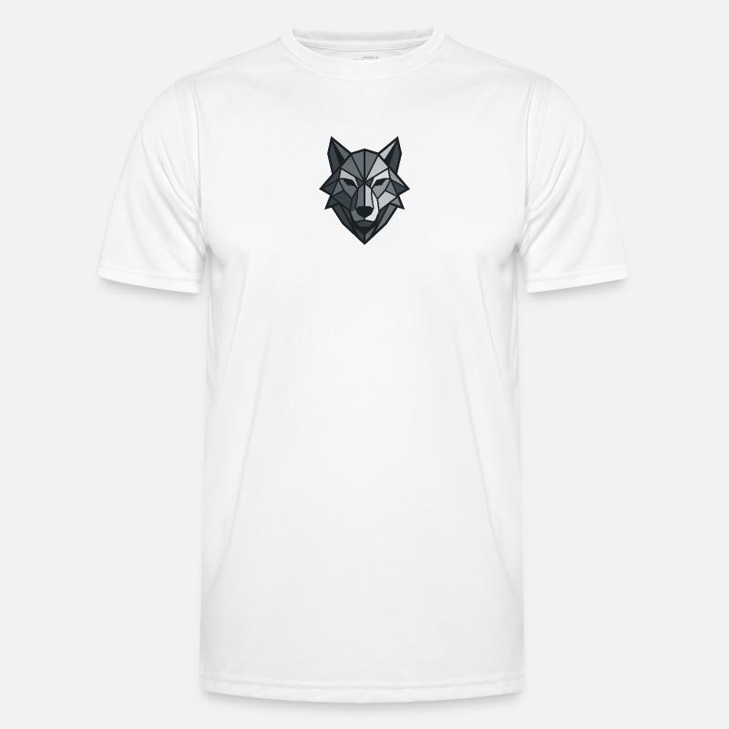 Geometric Wolf Männer Funktions-T-Shirt