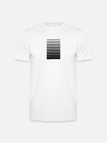 Many lines pattern lines - Men's Functional T-Shirt - white