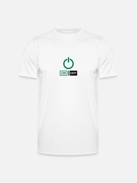 On Off Power Schalter Design - Men's Functional T-Shirt - white