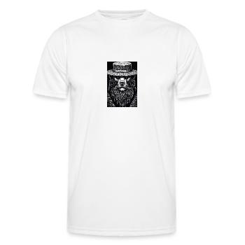 The Silent Grizzly - Men's Functional T-Shirt - white - Front - AI Model Male 178 dark (178cm)