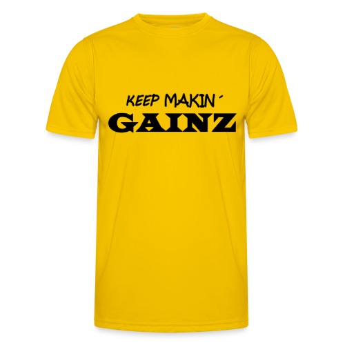 KeepMakin'Gainz_black - Men's Functional T-Shirt
