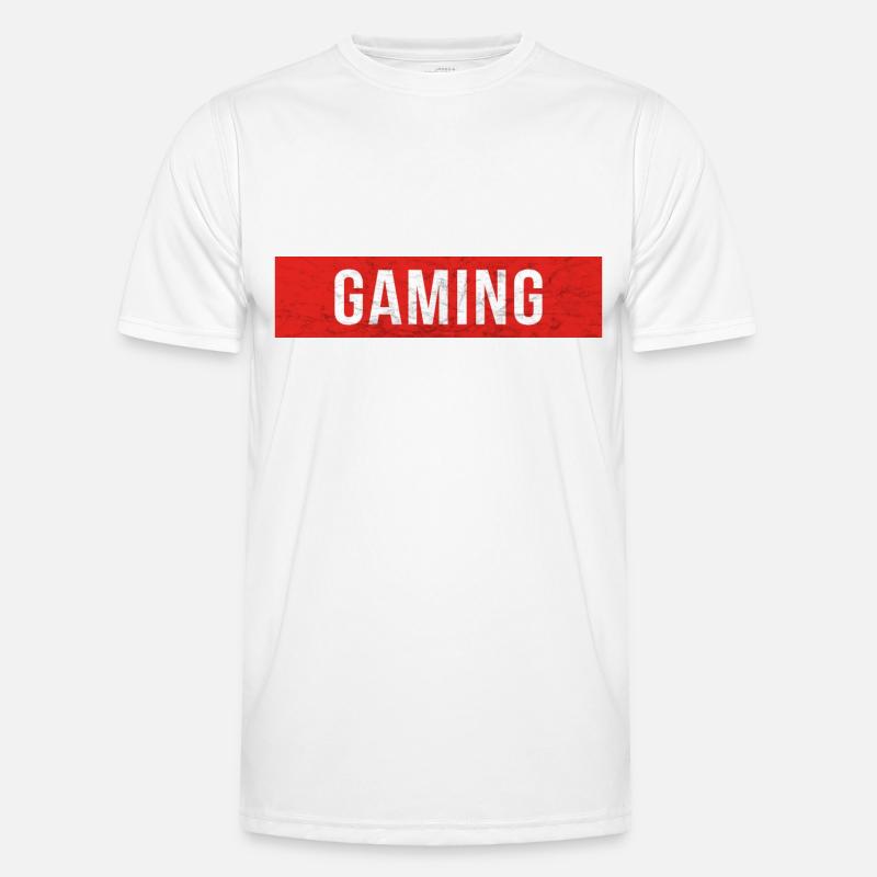 Gaming - Roter Block Scratch Männer Funktions-T-Shirt