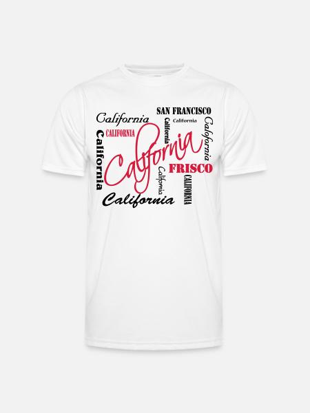 California - Männer Funktions-T-Shirt - Weiß