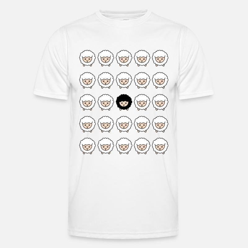 Black sheep outsider sheep gift - Men's Functional T-Shirt - white