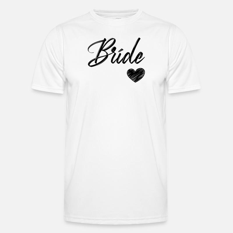 White Bride, Fiancée, Wedding, Men's Functional T-Shirt