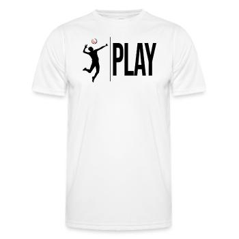 Drôle de jouer au volleyball - - T-shirt sport Homme - blanc - Devant - AI Model Male 178 dark (178cm)