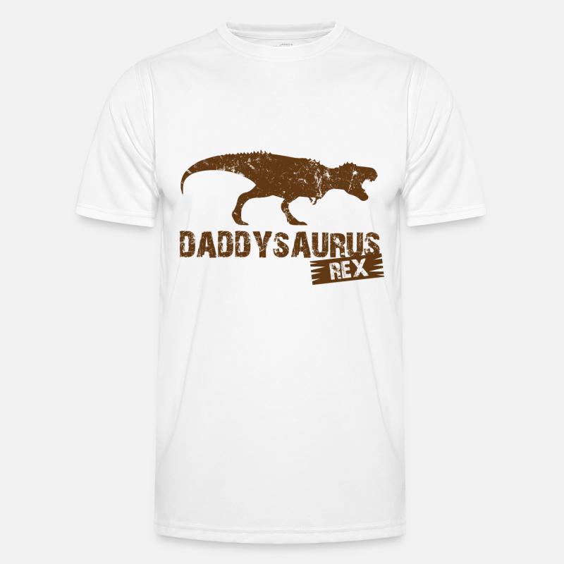 Daddysaurus Rex - Männer Funktions-T-Shirt - Weiß
