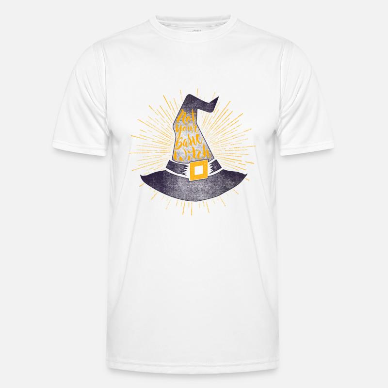 Not your basic witch / Halloween - Männer Funktions-T-Shirt - Weiß