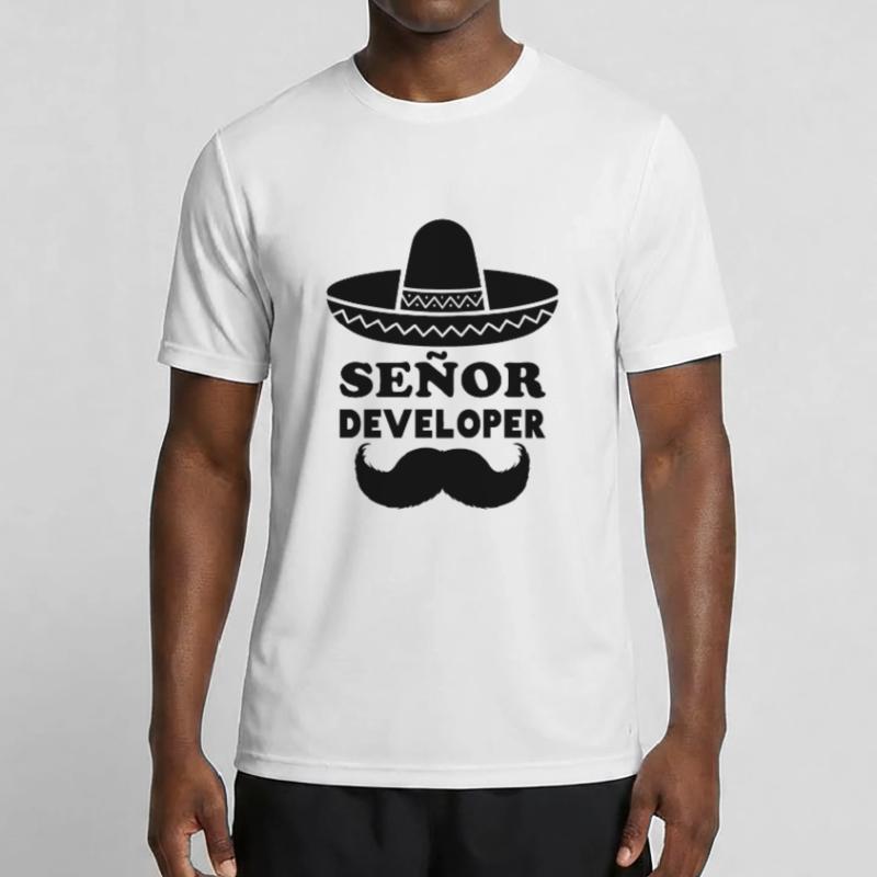 Señor Developer für Programmier & Senior Developer Männer Funktions-T-Shirt