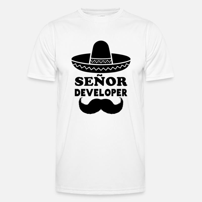 Señor Developer für Programmier & Senior Developer Männer Funktions-T-Shirt