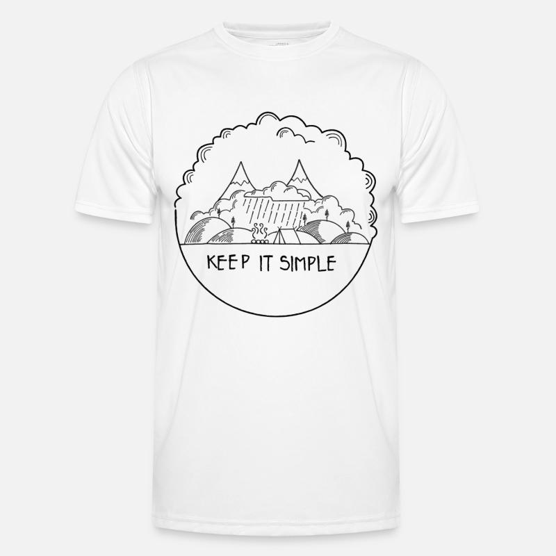 Keep it Simple Cloudy - Men's Functional T-Shirt - white