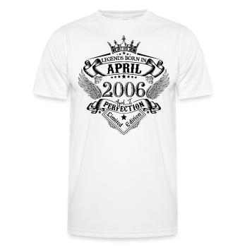 Geburtstag April 2006 April Geburtstag 2006 - Männer Funktions-T-Shirt - Weiß - Vorne - AI Model Male 178 dark (178cm)
